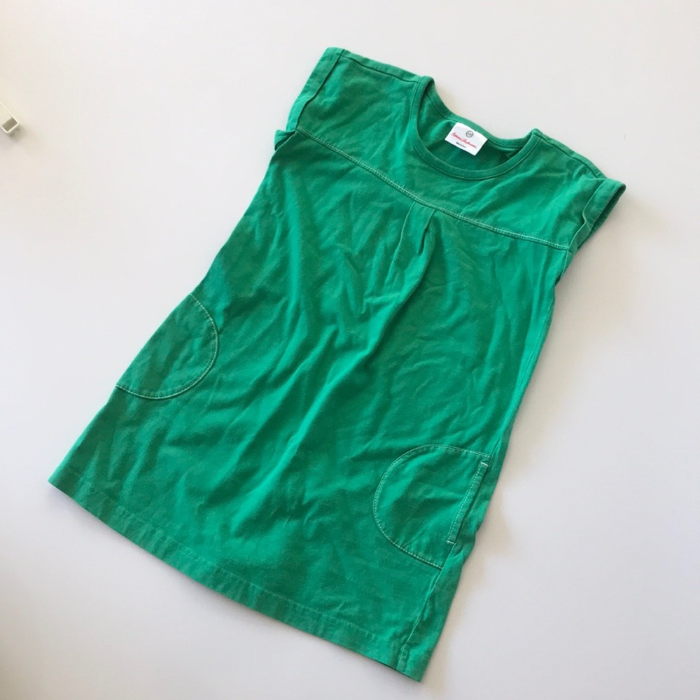 Kelly green cotton dress! Size 6 hanna Anderson